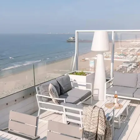 아파트 Zeezicht Penthouse Met Groot Terras 블랑켄베르크